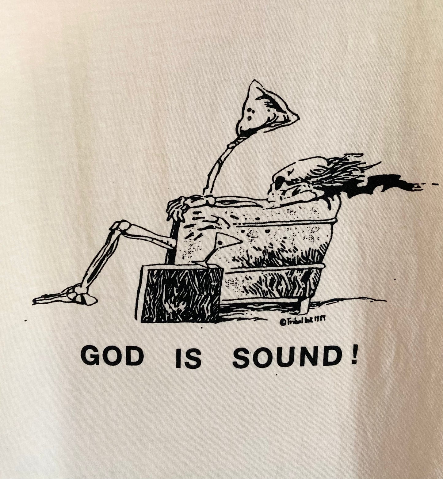 ! "GOD IS SOUND" short sleeve shirts IVORY