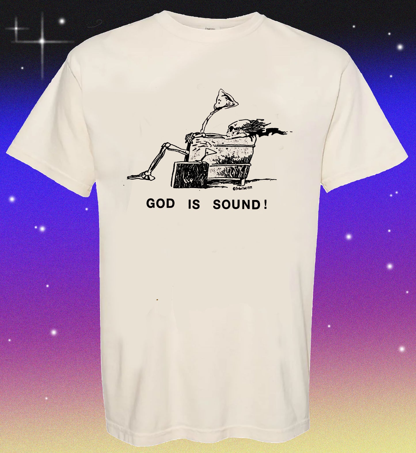 ! "GOD IS SOUND" short sleeve shirts IVORY