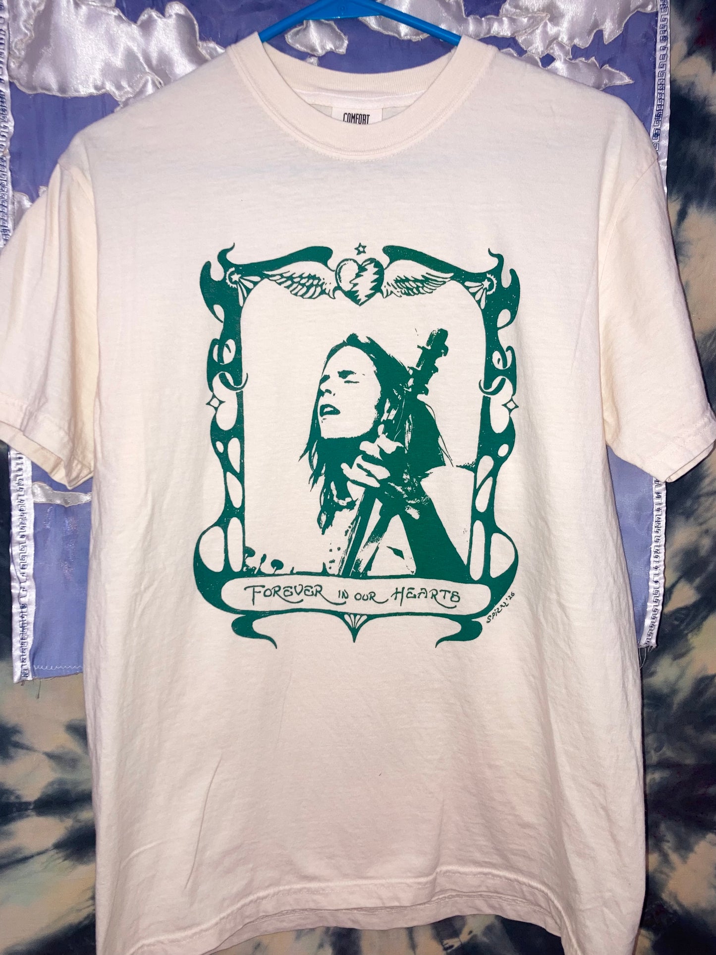 “Forever in our Hearts (this must be heaven) ” Bobby shirt comfort colors ivory