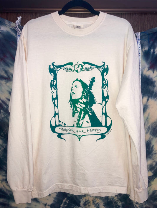 !PREORDER “Forever in our Hearts (this must be heaven) ” Long Sleeve Bobby shirt comfort colors ivory
