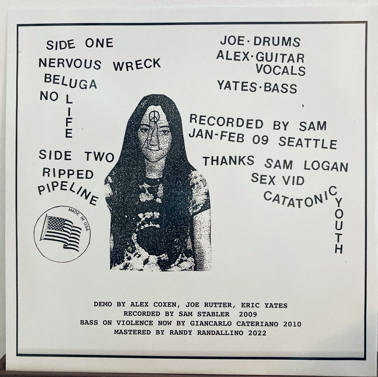 MILK MUSIC '09 demo 12" LP 45 RPM mystic 100's punk LSD